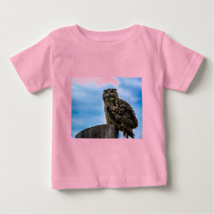 Camiseta De Bebé Owl Bird Fethers Animal Nature Destruye Peace Love