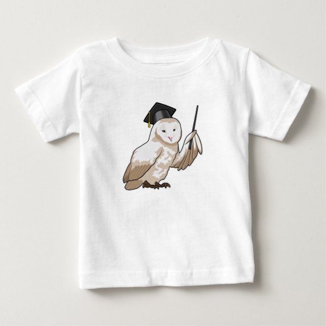 Camiseta De Bebé Owl como profesor con puntero (Anverso)