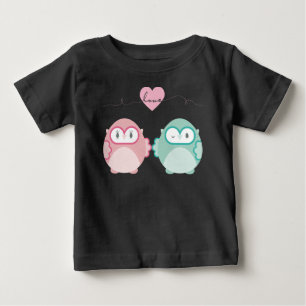 Camiseta De Bebé OWL LOVE :: chica suave + niño