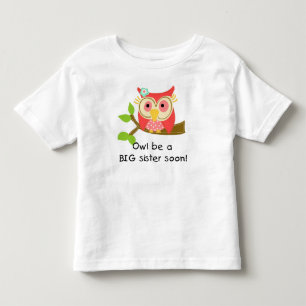 Camiseta De Bebé Owl ser una gran hermana