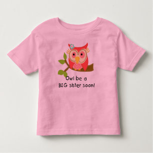Camiseta De Bebé Owl ser una gran hermana