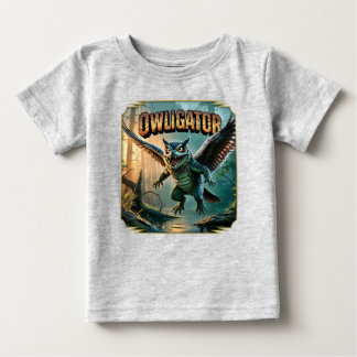 Camiseta De Bebé Owligator Illustration – Owl Alligator Funny Scary