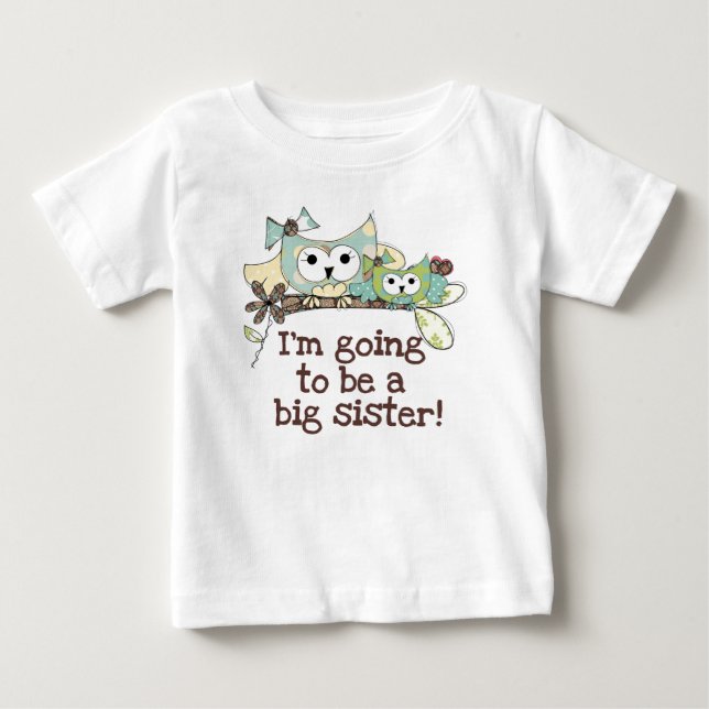 Camiseta De Bebé Owls Future Big Sister (Anverso)