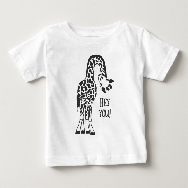 Camiseta De Bebé ¡Oye, Tú! Girafa (Anverso)