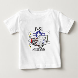 Camiseta De Bebé p-51 mustang