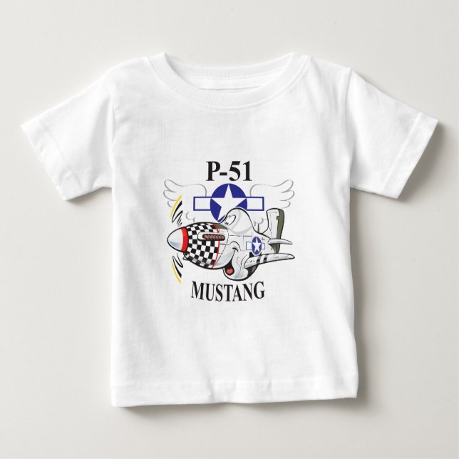 Camiseta De Bebé p-51 mustang (Anverso)