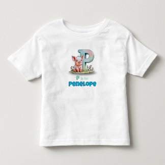 Camiseta De Bebé P is for Penelope - Personalized Toddler T-Shirt