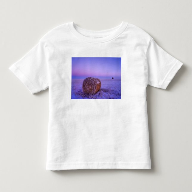 Camiseta De Bebé Pacas de paja de invierno cerca de Cartwright Nort (Anverso)