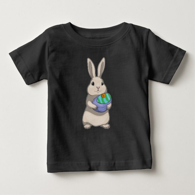 Camiseta De Bebé Pacificador de huevo de Pascua de Rabbit Easter (Anverso)