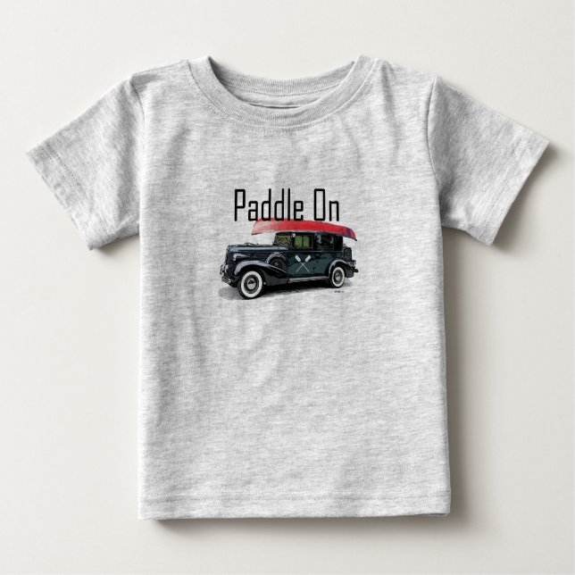 Camiseta De Bebé Paddle En El Diseño Clásico Del Auto - Baby Fine J (Anverso)