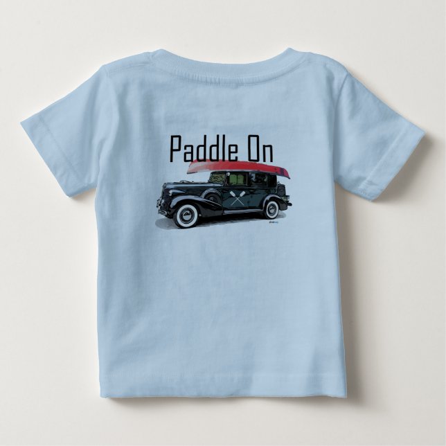 Camiseta De Bebé Paddle En El Diseño Clásico Del Auto - Baby Fine J (Reverso)