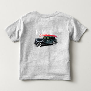 Camiseta De Bebé Paddle En El Diseño De Coche Clásico - Pequeño Fal