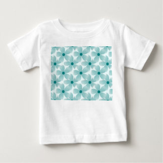 Camiseta De Bebé Padrão floral verde.