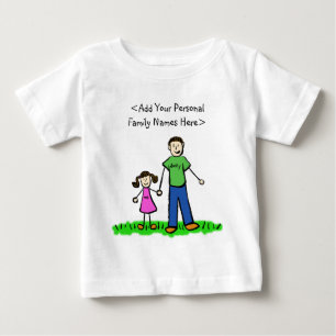 Camiseta De Bebé Padre de familia y hija Personalizado de arte