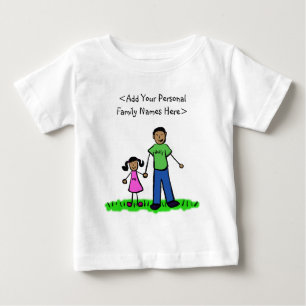 Camiseta De Bebé Padre de familia y hija Personalizado de arte