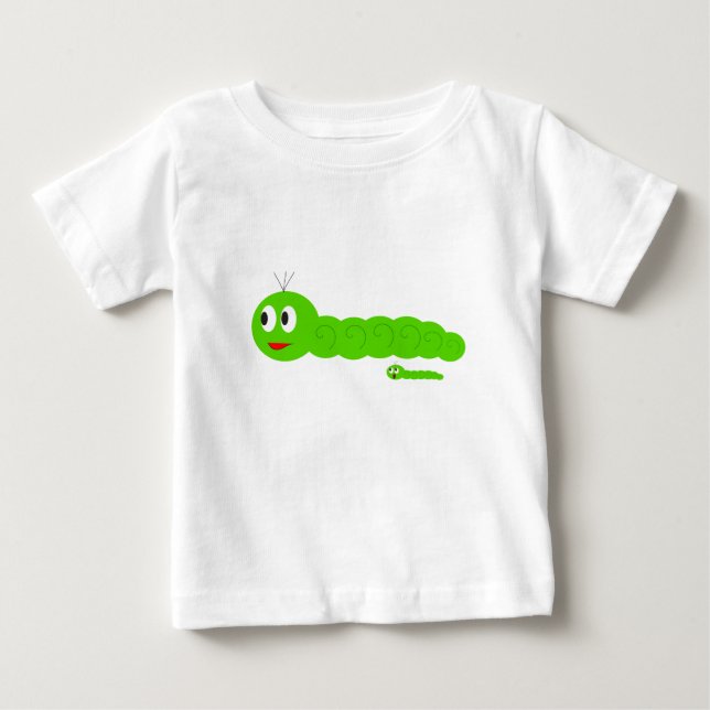 Camiseta De Bebé Padre e hijo lindos del gusano (Anverso)
