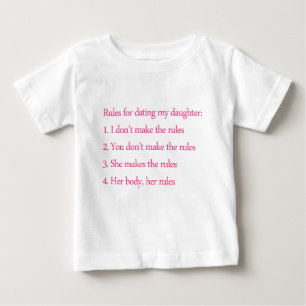 Camiseta De Bebé Padre feminista y sus reglas