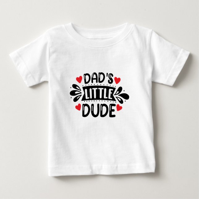 Camiseta De Bebé Padre hijo papá, pequeño de papá (Anverso)