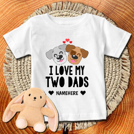 Camiseta De Bebé Padres LGBTQ que amo a mis dos hijas