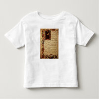 Página de la notación musical con historiated