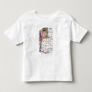 Camiseta De Bebé Página del ms 557 f.61v con "U inicial