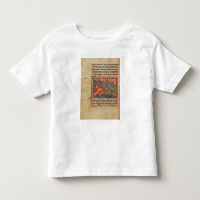 Camiseta De Bebé Página del texto con un ilustracion de un grifo (Anverso)
