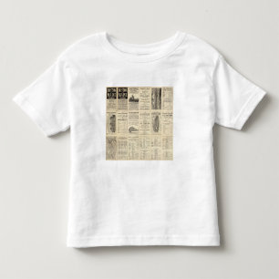 Camiseta De Bebé Página del texto del ferrocarril de Boston y de