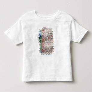 Camiseta De Bebé Página del texto latino con la frontera