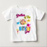 Camiseta De Bebé Paint Birthday Art Crear Brother Mating<br><div class="desc">Celebra el cumpleaños de tu hija,  sobrina,  ahijada o amiga con este diseño original y único. Coincide con amigos y familiares. Crear momentos inolvidables en esta celebración</div>