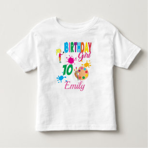 Camiseta De Bebé Paint Birthday Art Crear Fiesta Tema Personalizado