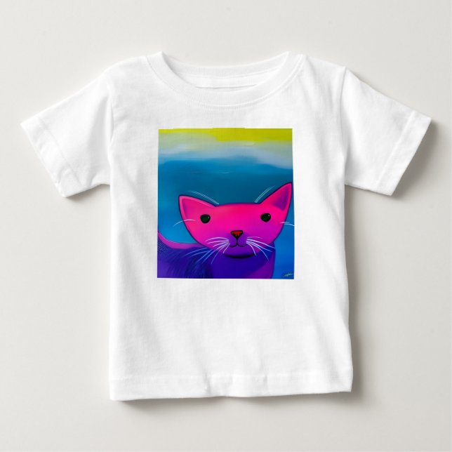 Camiseta De Bebé Paint My Kitty (Anverso)