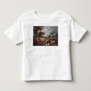 Camiseta De Bebé Paisaje con un arco iris