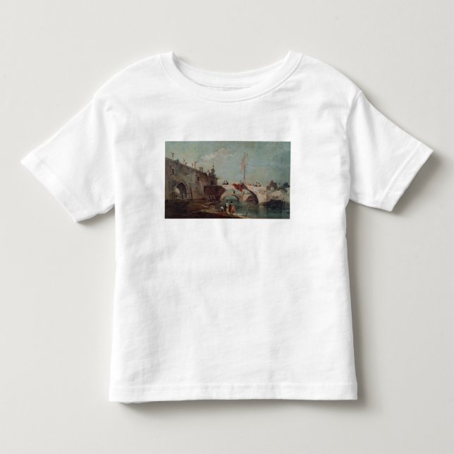 Camiseta De Bebé Paisaje con un canal (Anverso)