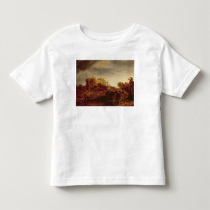 Camiseta De Bebé Paisaje con un castillo francés
