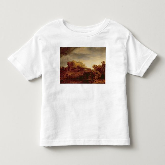Camiseta De Bebé Paisaje con un castillo francés (Anverso)