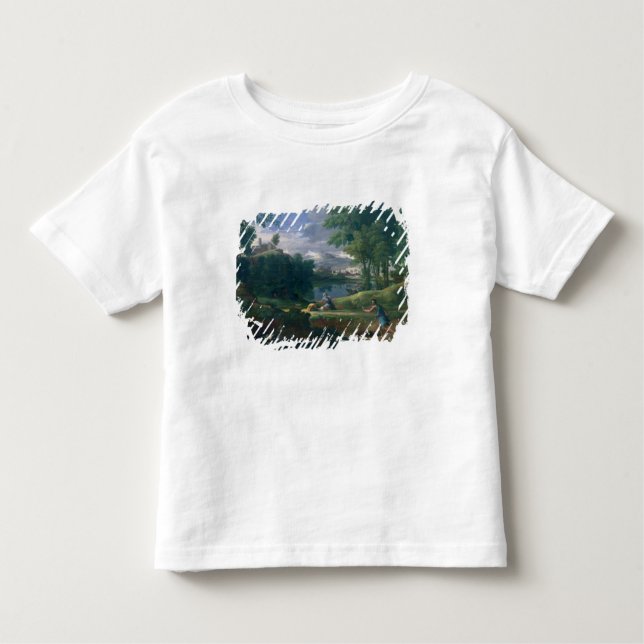 Camiseta De Bebé Paisaje con un hombre muerto por una serpiente, c. (Anverso)