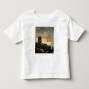 Camiseta De Bebé Paisaje con una torre (aceite en lona)