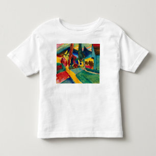 Camiseta De Bebé Paisaje de Kandinsky con dos álamos