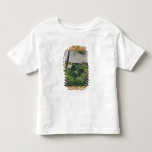 Camiseta De Bebé Paisaje de Paul Cezanne el   con el tejado rojo o
