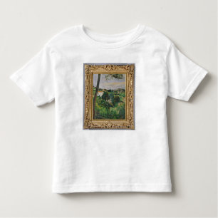 Camiseta De Bebé Paisaje de Paul Cezanne el   con el tejado rojo o