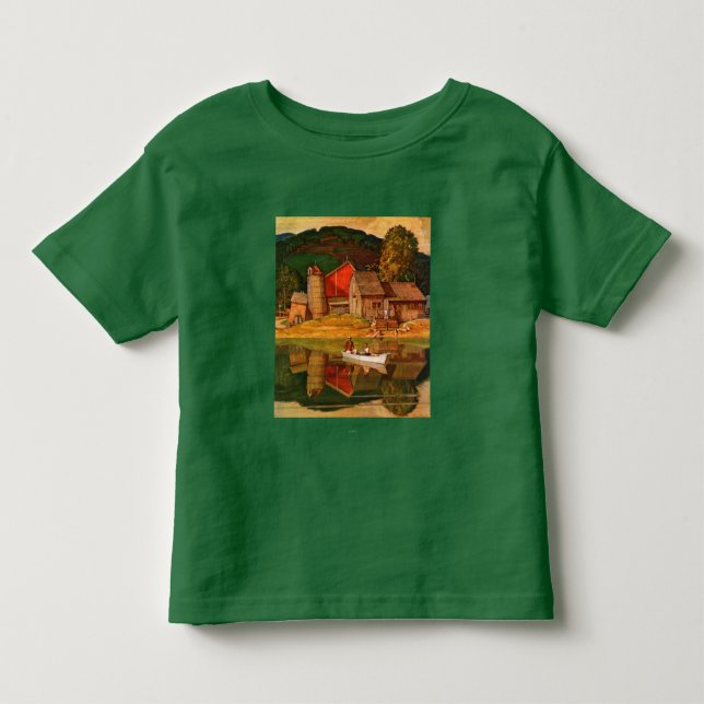 Camiseta De Bebé Paisaje del estanque de granja por Mead Schaeffer (Anverso)