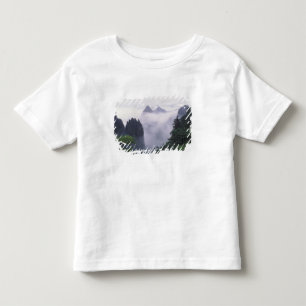Camiseta De Bebé Paisaje del Mt. Huangshan (Montaña Amarilla) en