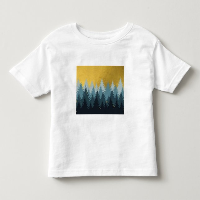 Camiseta De Bebé Paisaje dorado de los árboles forestales (Anverso)