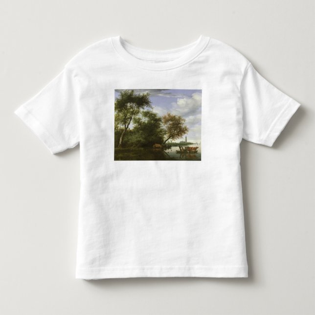 Camiseta De Bebé Paisaje enselvado del río (Anverso)