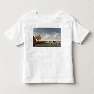 Camiseta De Bebé Paisaje holandés con los patinadores