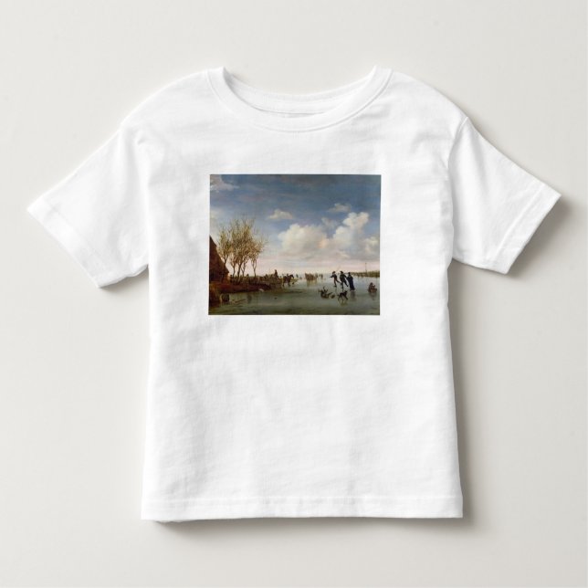 Camiseta De Bebé Paisaje holandés con los patinadores (Anverso)