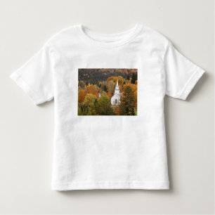 Camiseta De Bebé Paisaje otoñal con iglesia, Vermont, EE.UU.
