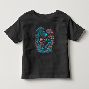 Camiseta De Bebé Paisaje submarino peces coloridos y arrecife de co