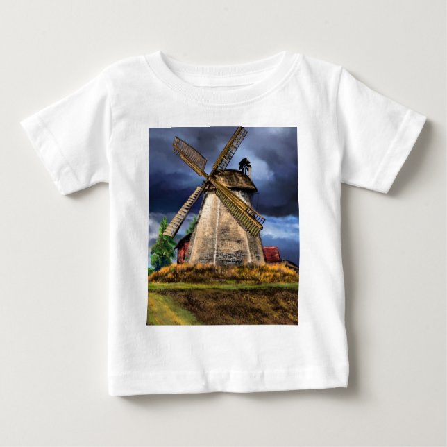 Camiseta De Bebé Paisaje y clima en la camiseta bebé neerlandesa (Anverso)