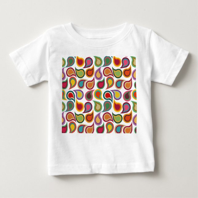 Camiseta De Bebé Paisleys concéntricos (Anverso)